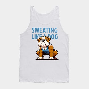 Sweating Like a Dog: Bulldog Squat Power Tank Top